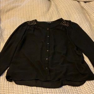 Forever 21 studded black blouse